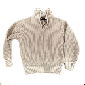 Children's Place mock neck cotton sweater khaki